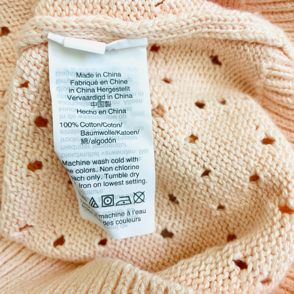 J. Crew Light Pink Eyelet Crewneck Sweater - Picture 6 of 10